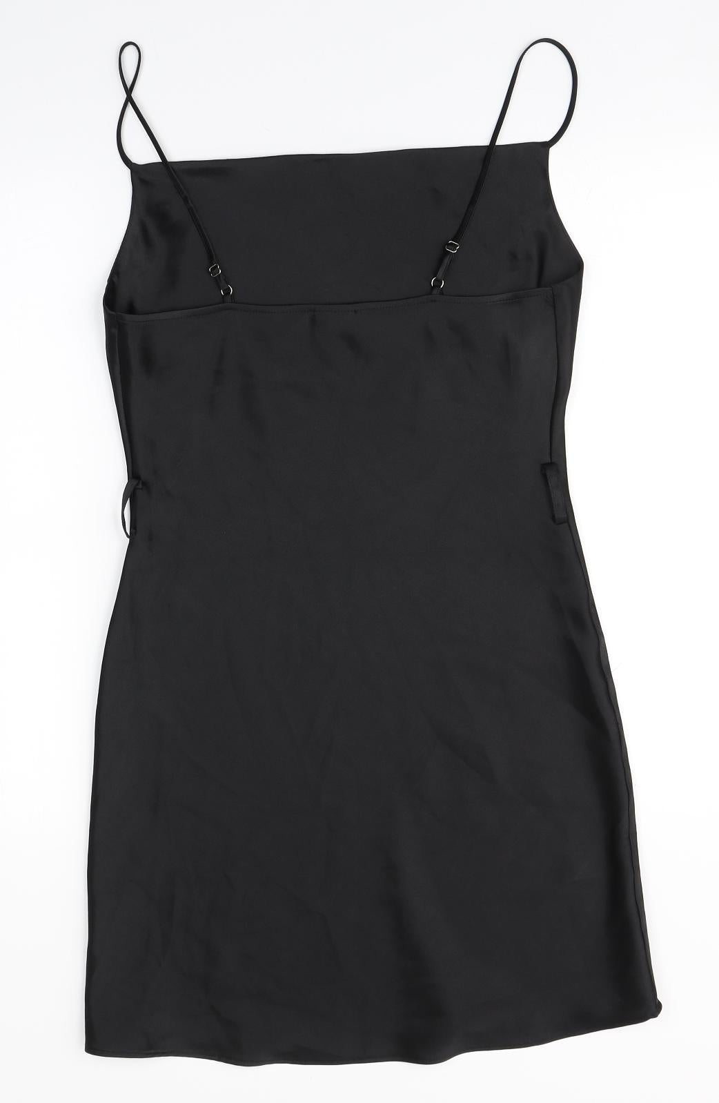 River Island Womens Black  Polyester Pencil Dress  Size 8  Square Neck