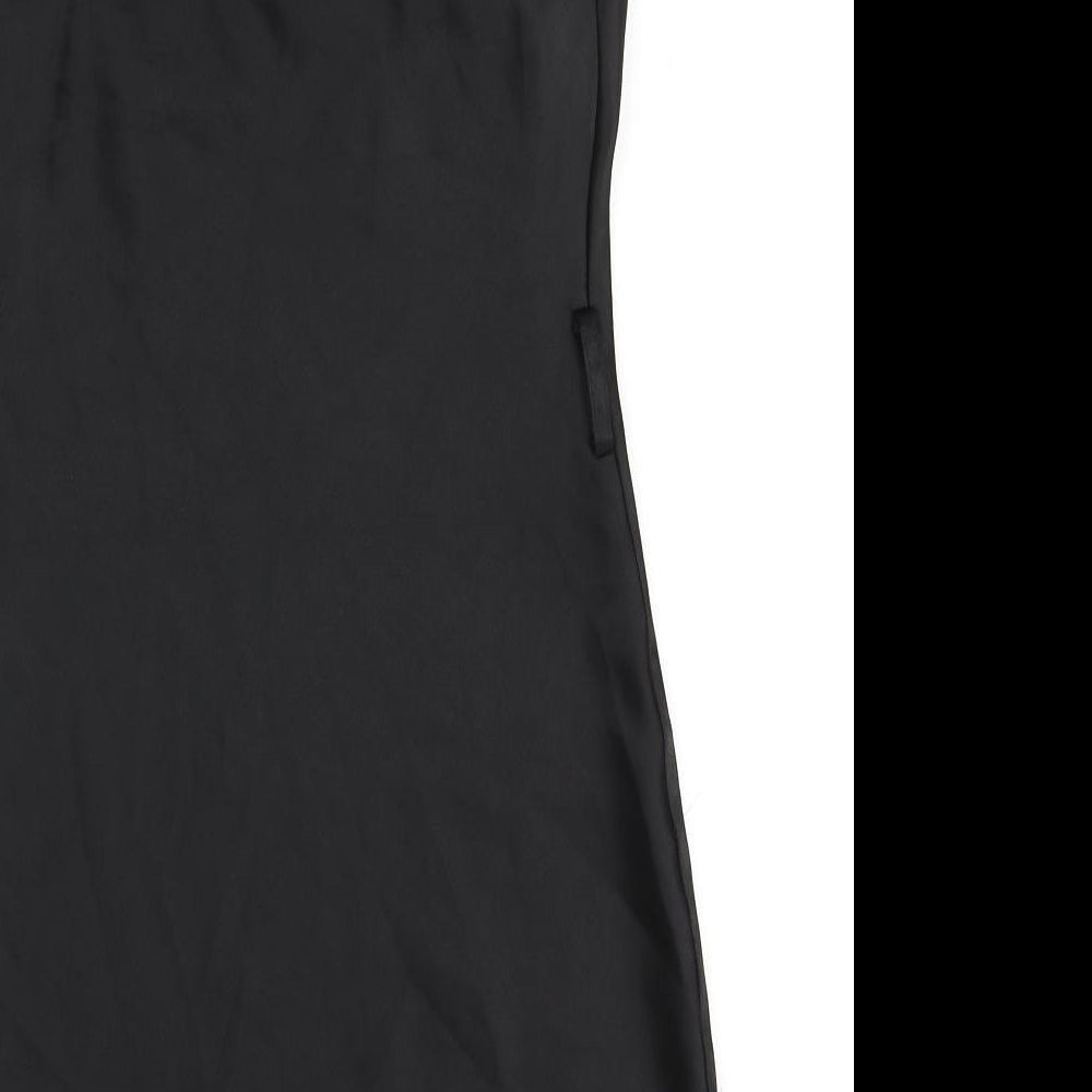 River Island Womens Black  Polyester Pencil Dress  Size 8  Square Neck