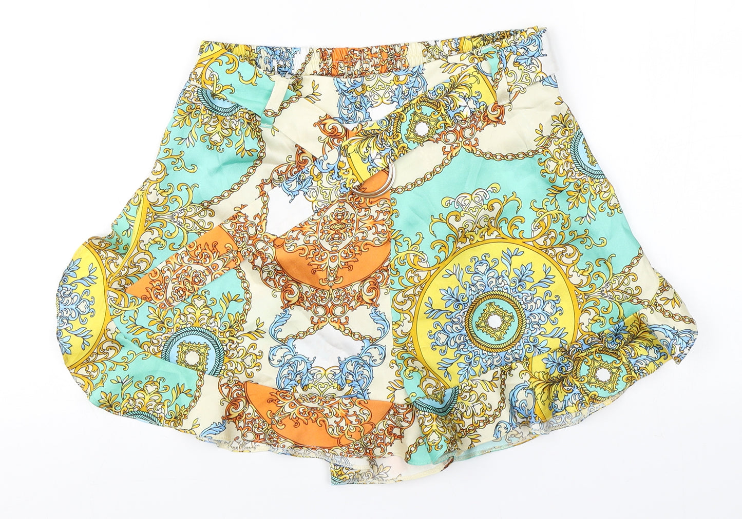 River Island Womens Green Paisley Polyester A-Line Set Size 8