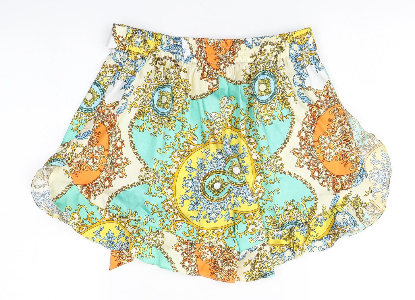 River Island Womens Green Paisley Polyester A-Line Set Size 8