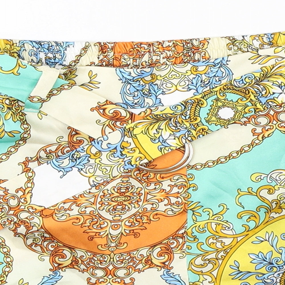 River Island Womens Green Paisley Polyester A-Line Set Size 8