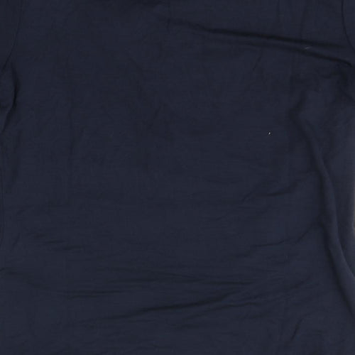 Monsoon Womens Blue  Viscose Basic T-Shirt Size 10 Round Neck