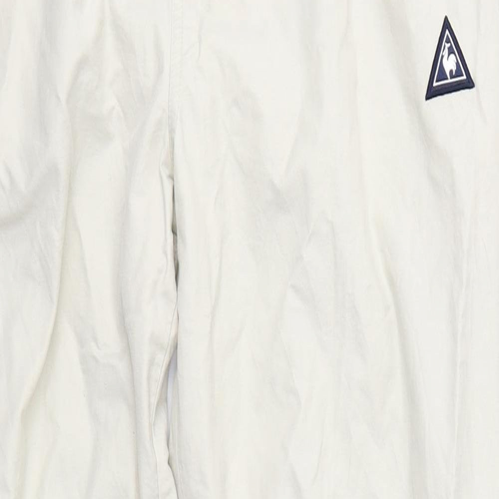 le coq sportif Mens Beige  Cotton Cargo Trousers Size L L29 in Regular