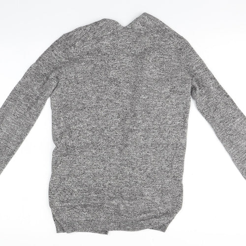 New Look Womens Grey Round Neck  Cotton Cardigan Jumper Size 6