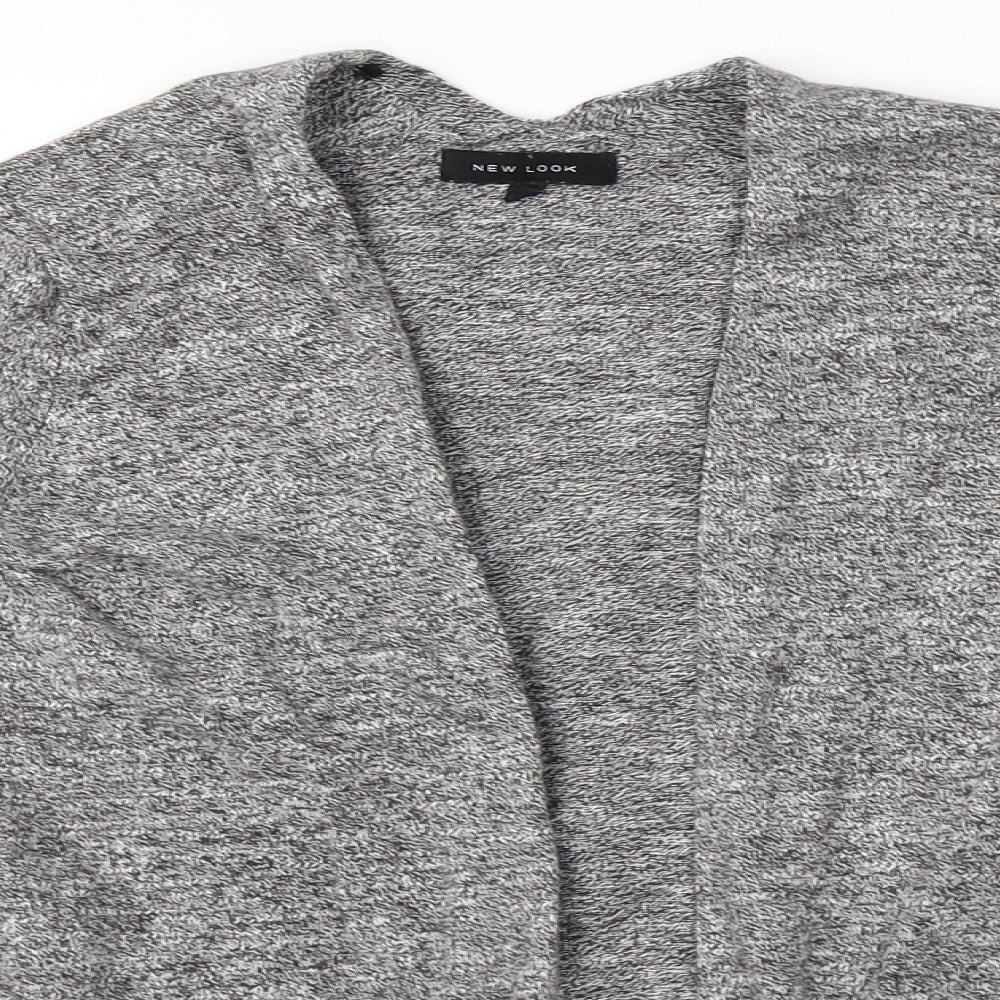 New Look Womens Grey Round Neck  Cotton Cardigan Jumper Size 6