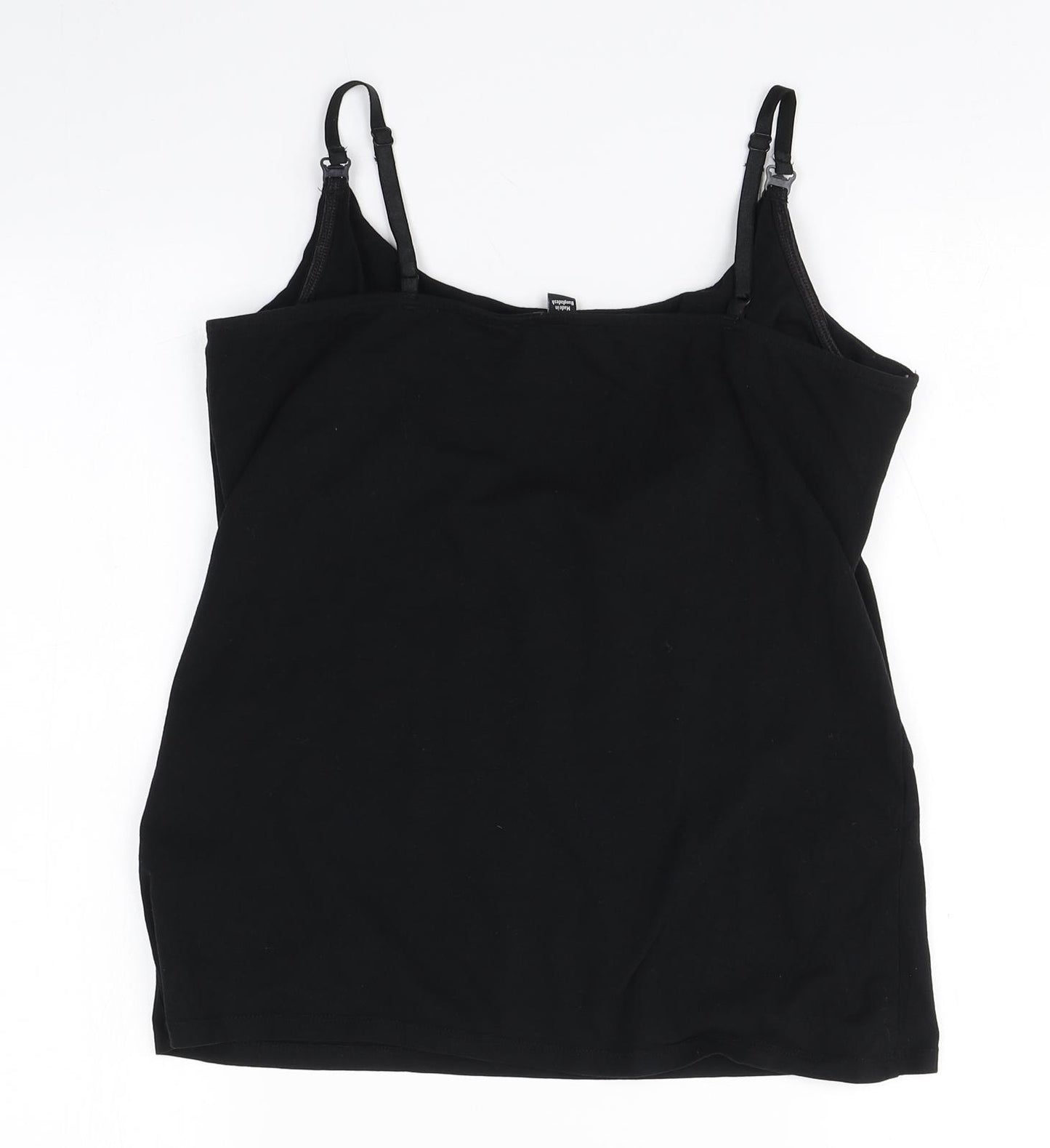 New Look Womens Black  Cotton Basic Tank Size 14 Off the Shoulder