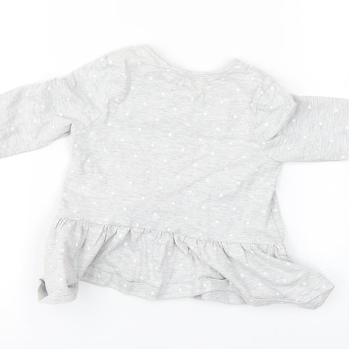 George Girls Grey  Cotton A-Line  Size 3-4 Years  Round Neck