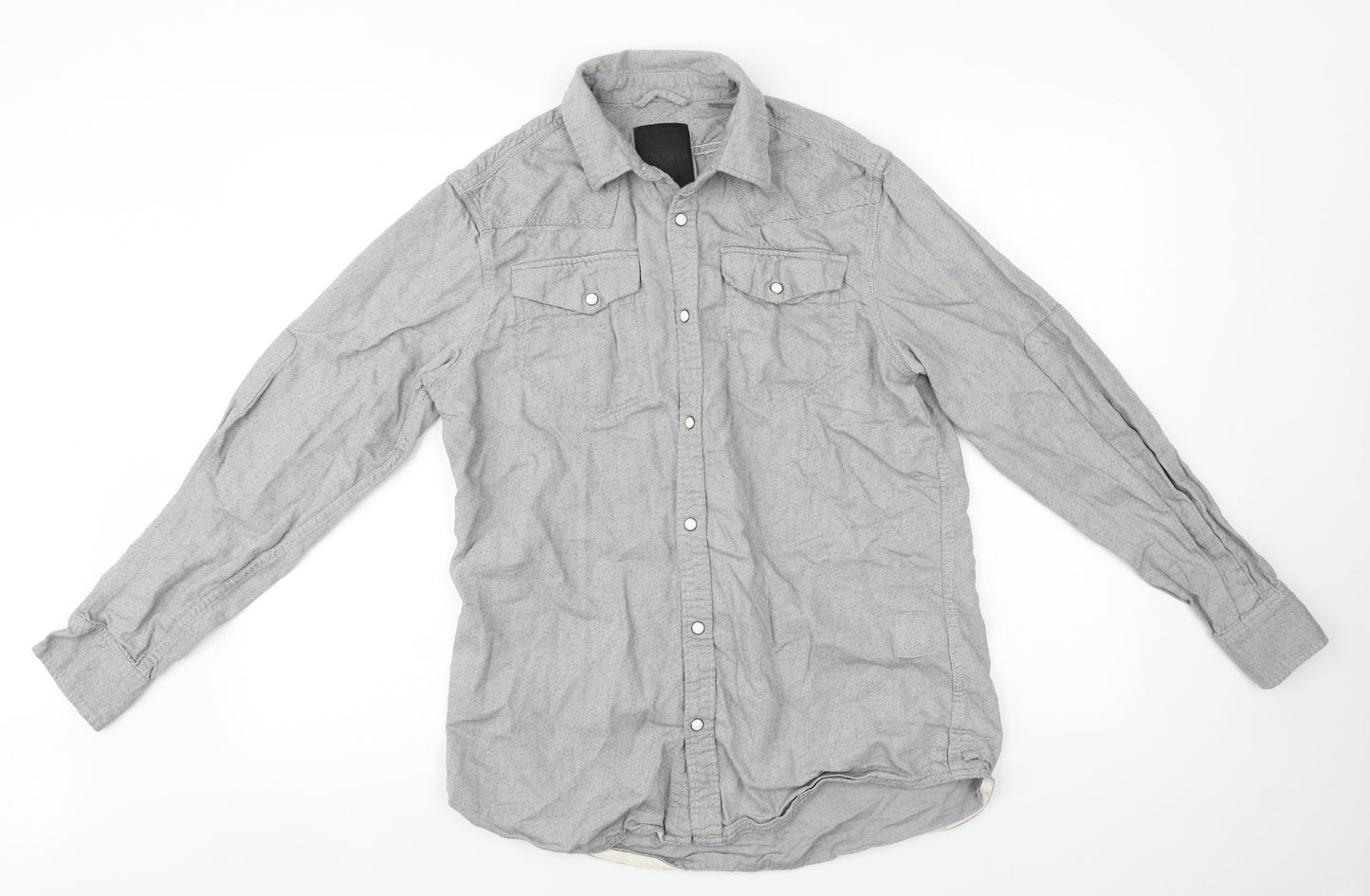 G-Star Womens Grey  Cotton Basic Button-Up Size L Collared
