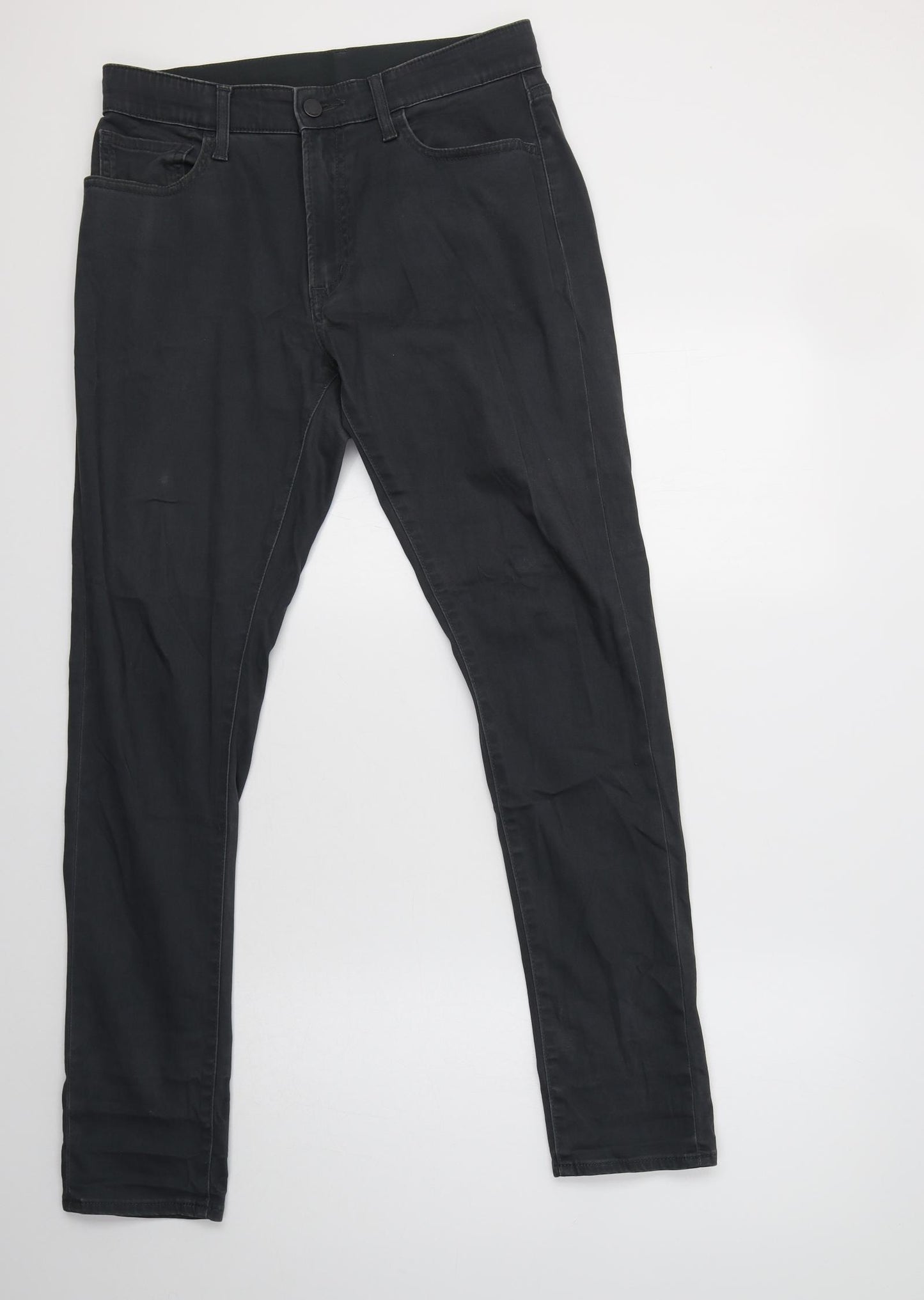 Uniqlo Mens Grey  Cotton Straight Jeans Size S L31 in Regular
