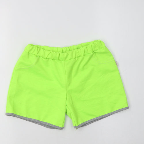 Gamet Girls Green  Cotton Sweat Shorts Size 11 Years  Regular