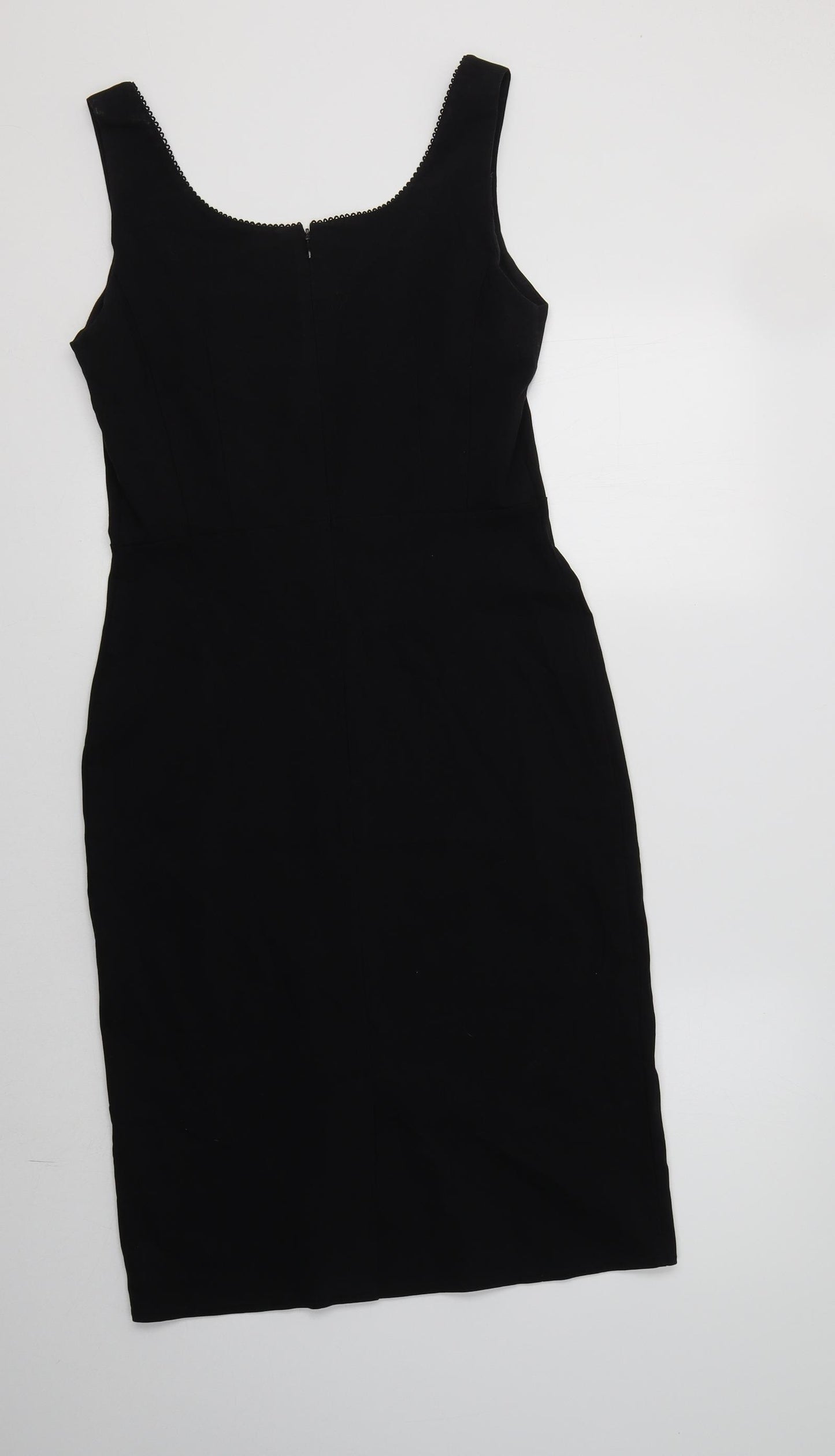 Primark Womens Black  Nylon Bodycon  Size 14  Scoop Neck