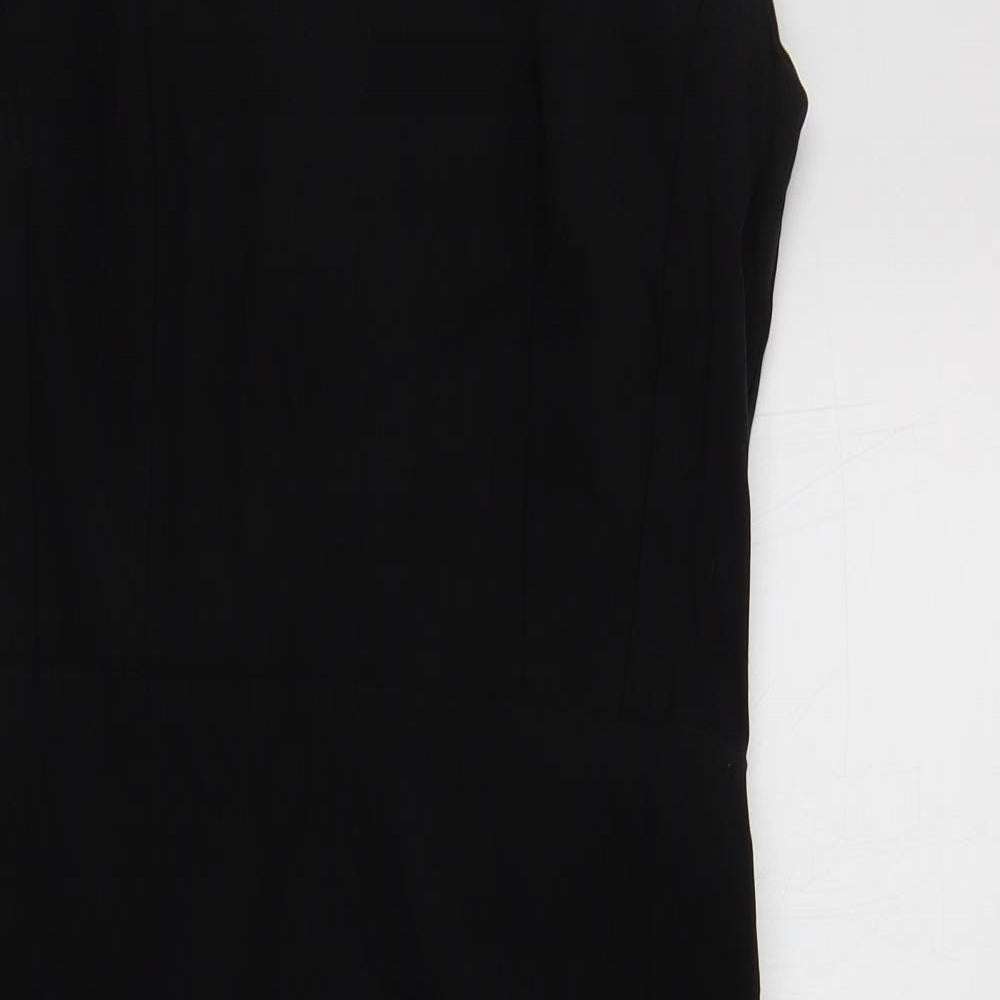 Primark Womens Black  Nylon Bodycon  Size 14  Scoop Neck