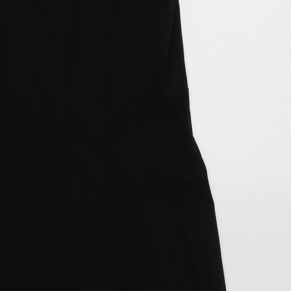 Primark Womens Black  Nylon Bodycon  Size 14  Scoop Neck