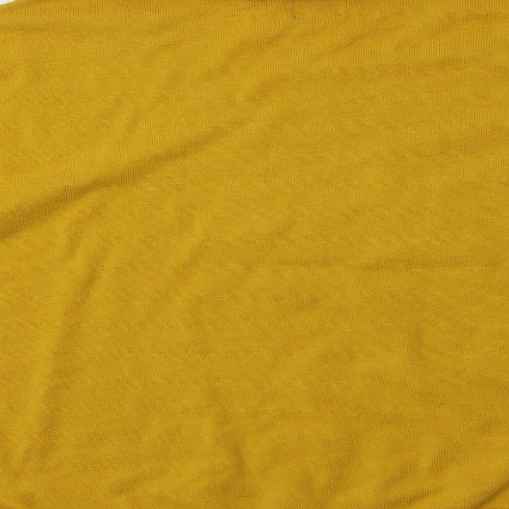 Yumi Womens Yellow Crew Neck  Cotton Pullover Jumper Size L   - Love