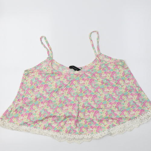 New Look Womens Multicoloured Floral Viscose Camisole Tank Size 14 Scoop Neck
