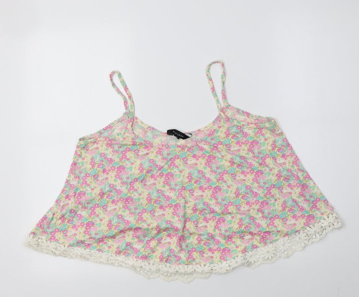 New Look Womens Multicoloured Floral Viscose Camisole Tank Size 14 Scoop Neck