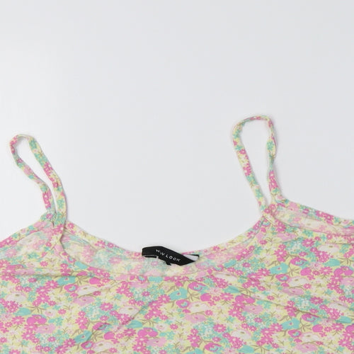 New Look Womens Multicoloured Floral Viscose Camisole Tank Size 14 Scoop Neck