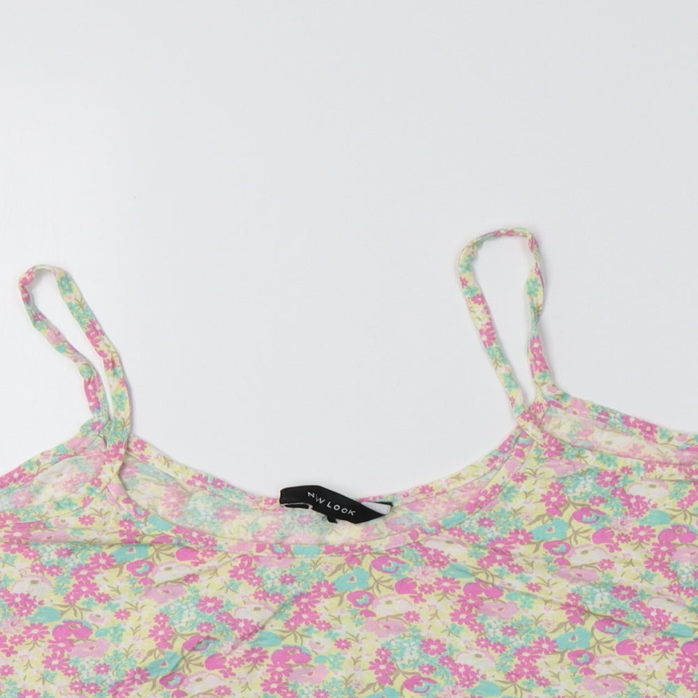 New Look Womens Multicoloured Floral Viscose Camisole Tank Size 14 Scoop Neck