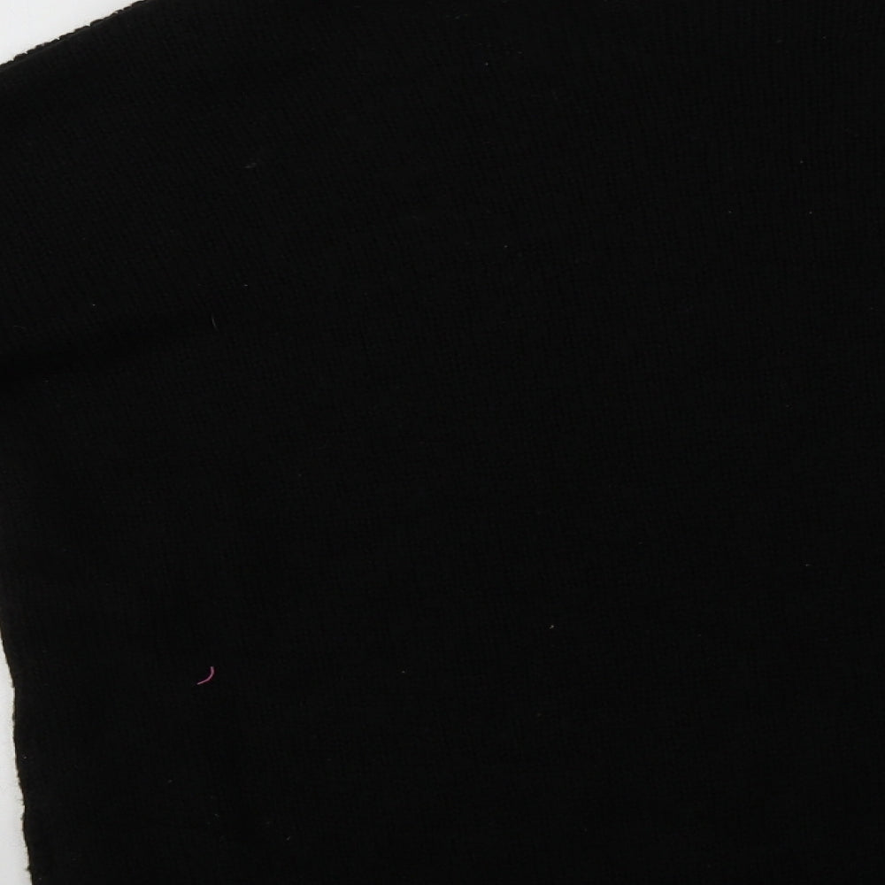 New Look Womens Black Crew Neck  Acrylic Pullover Jumper Size M