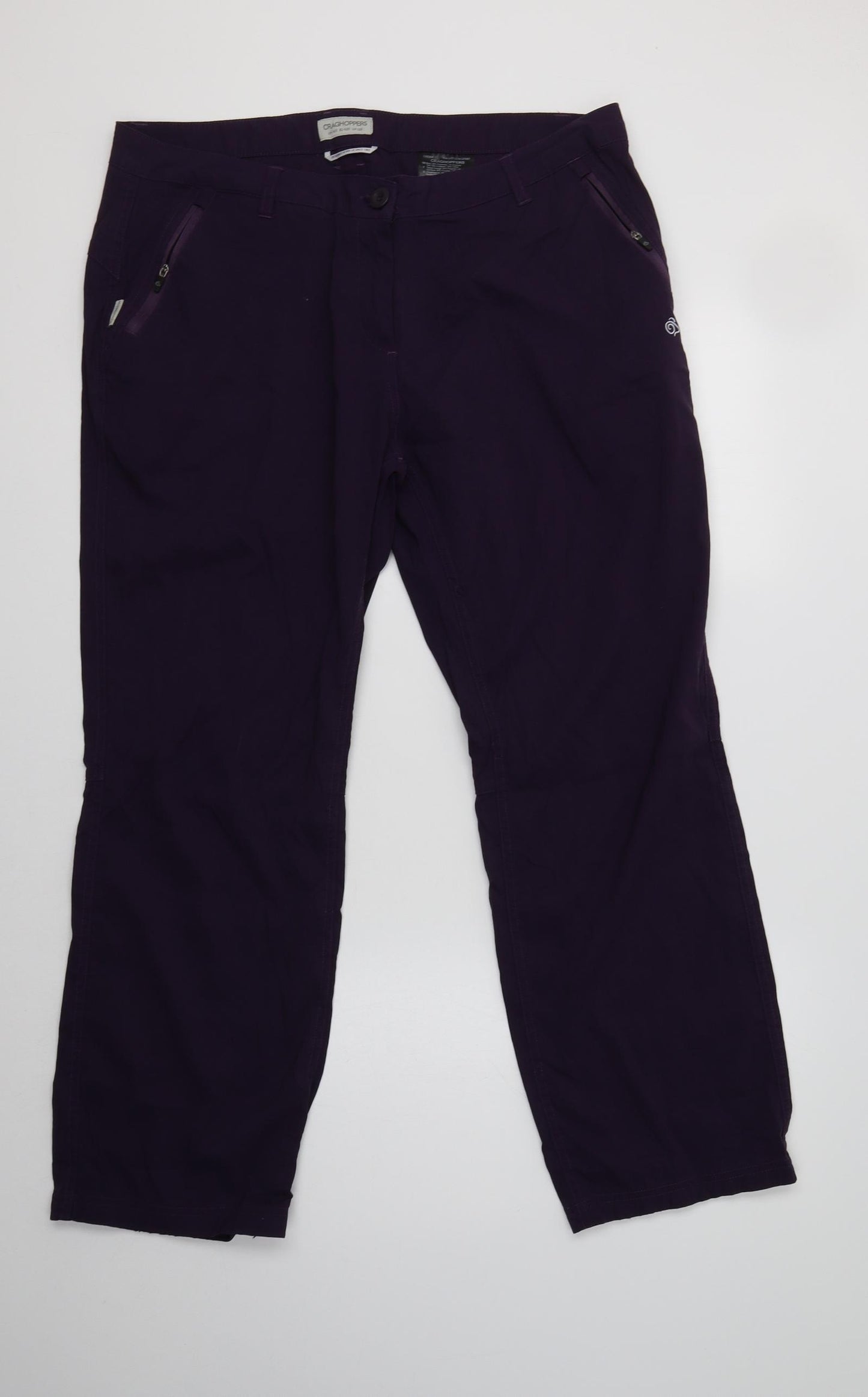 Craghoppers Womens Purple  Polyamide Trousers  Size 16 L30 in Regular