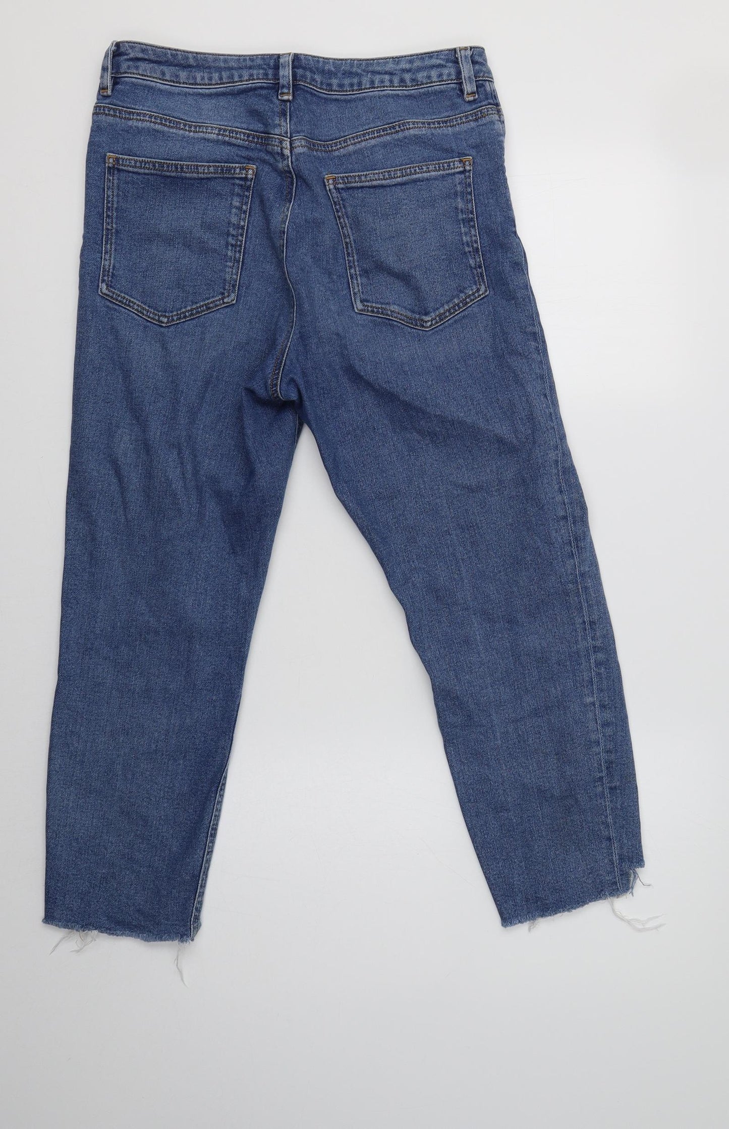 ASOS Womens Blue  Cotton Straight Jeans Size 30 L26 in Regular