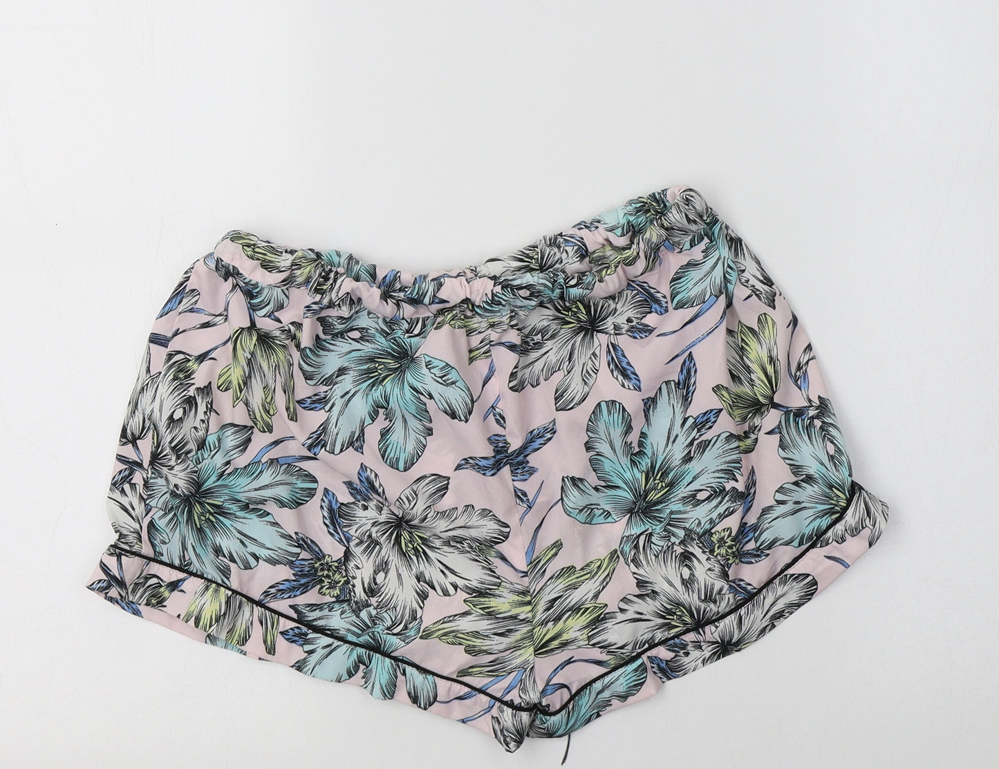 New Look Womens Pink Floral Polyester  Pyjama Pants Size 8