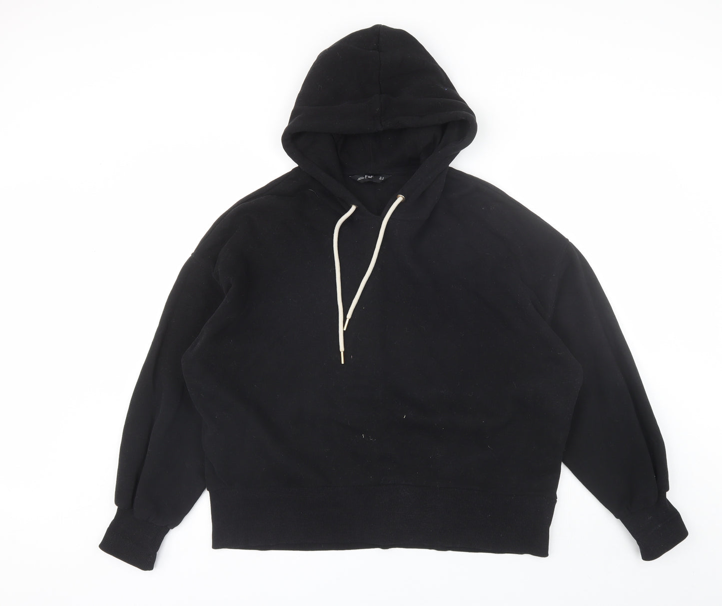 F&F Womens Black  Cotton Pullover Hoodie Size 16