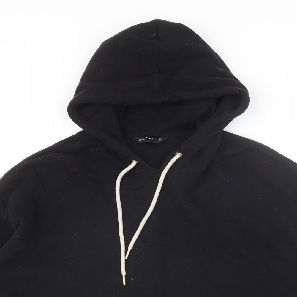 F&F Womens Black  Cotton Pullover Hoodie Size 16