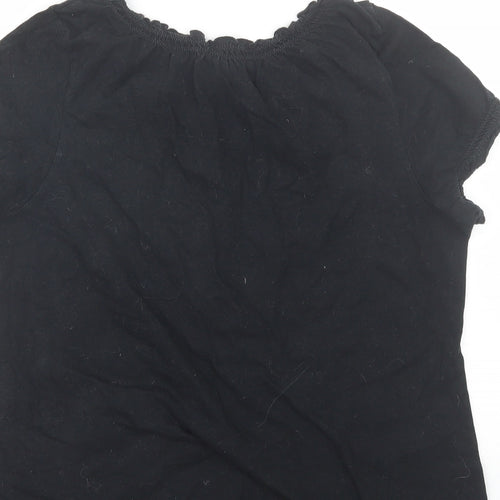 Originals Womens Black  Cotton Basic T-Shirt Size 14 Round Neck