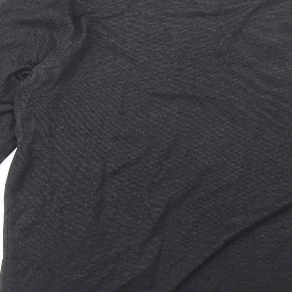 Hathaway Mens Grey  Cotton  T-Shirt Size L Round Neck