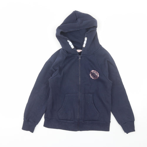 Board Angels Girls Blue  Cotton Full Zip Hoodie Size 9-10 Years