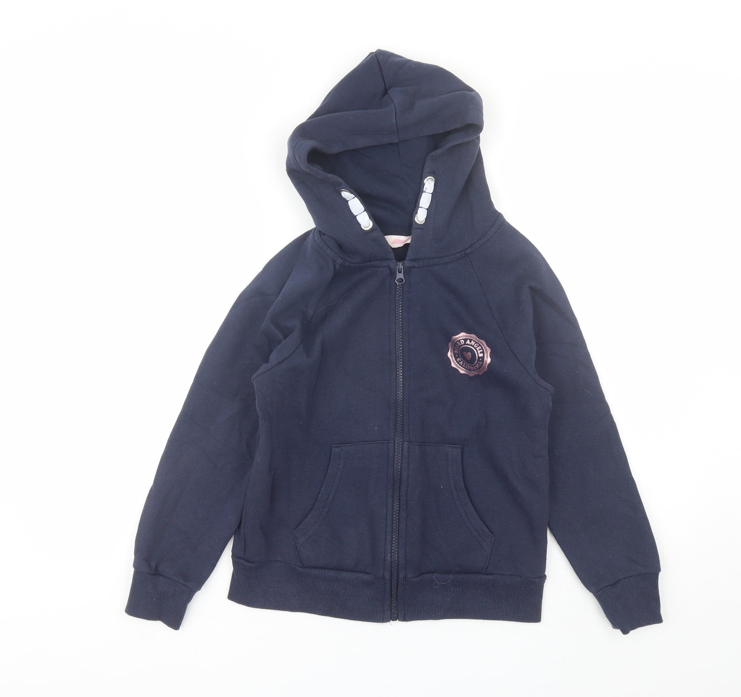Board Angels Girls Blue  Cotton Full Zip Hoodie Size 9-10 Years