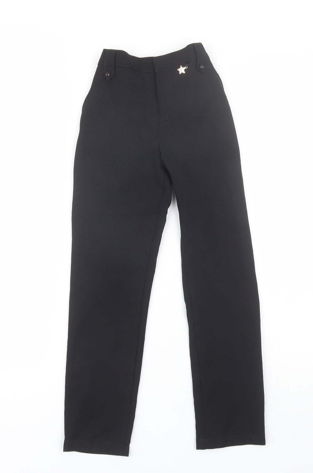 F&F Girls Black  Polyester Dress Pants Trousers Size 7-8 Years  Regular