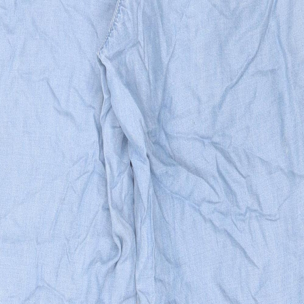 NEXT Womens Blue  Lyocell Trousers  Size 14 L27 in Regular