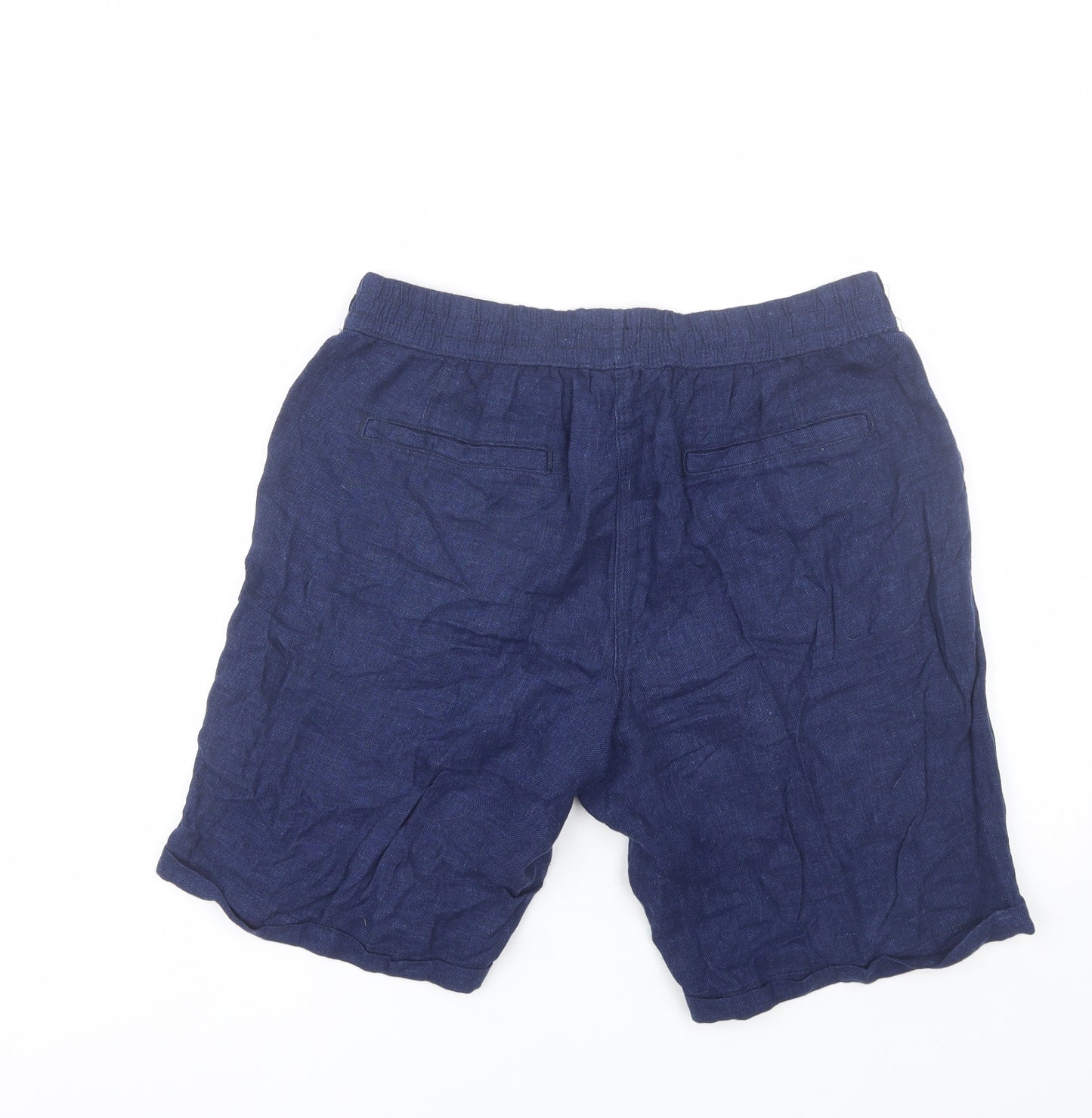 Nutmeg Womens Blue  Linen Chino Shorts Size 14 L9 in Regular