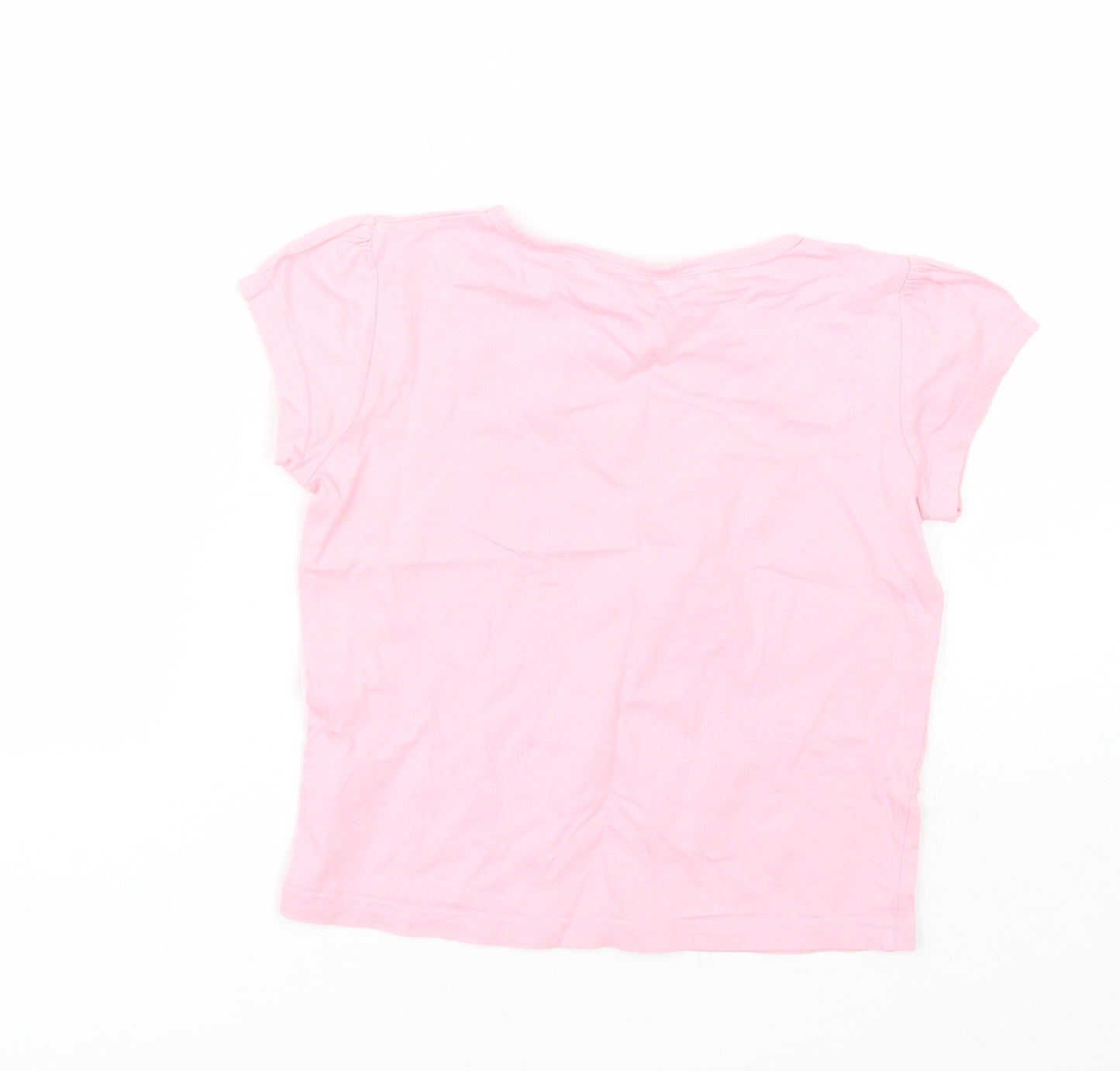 Board Angels Girls Pink  Cotton Basic T-Shirt Size 7-8 Years Round Neck  - Dragonfly