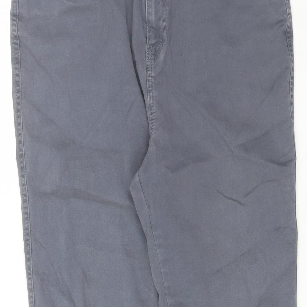 F&F Womens Grey  Cotton Trousers  Size 14 L25 in Regular