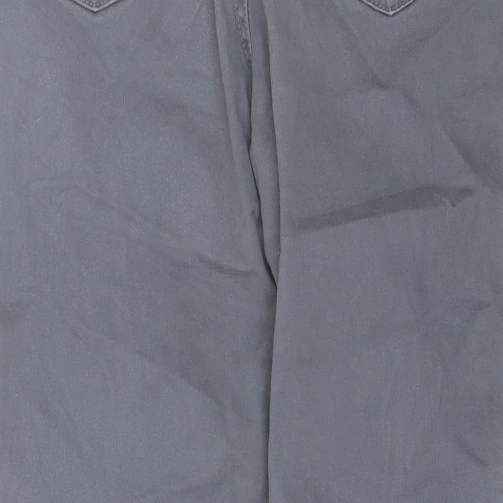 F&F Womens Grey  Cotton Trousers  Size 14 L25 in Regular