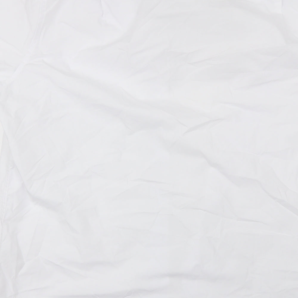 F&F Mens White  Polyester  Dress Shirt Size 17 Collared