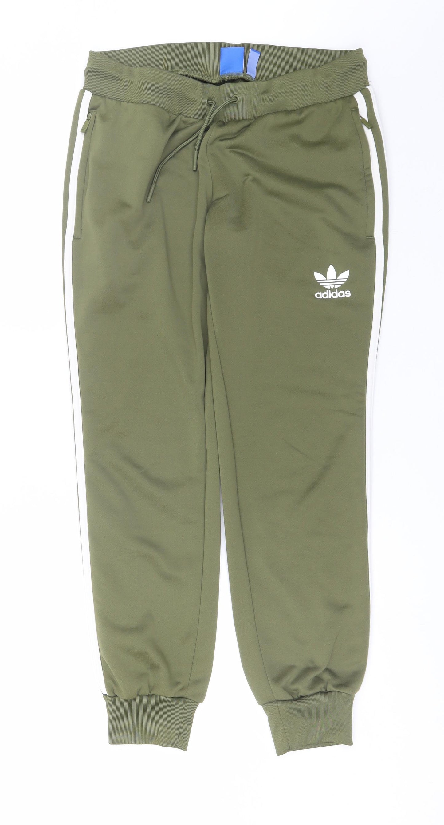 adidas Womens Green  Polyester Sweatpants Trousers Size 14 L30 in Regular