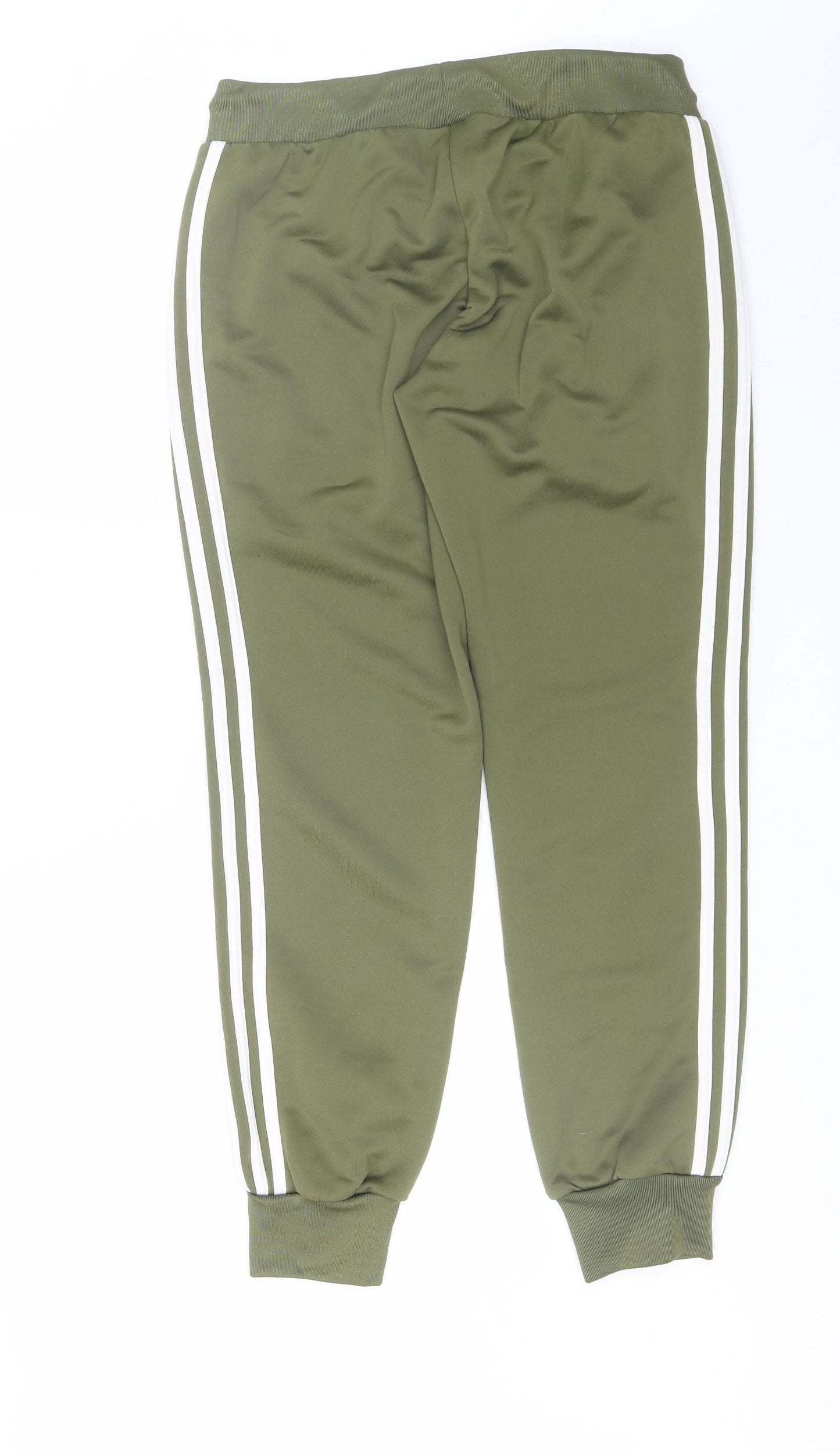 adidas Womens Green  Polyester Sweatpants Trousers Size 14 L30 in Regular