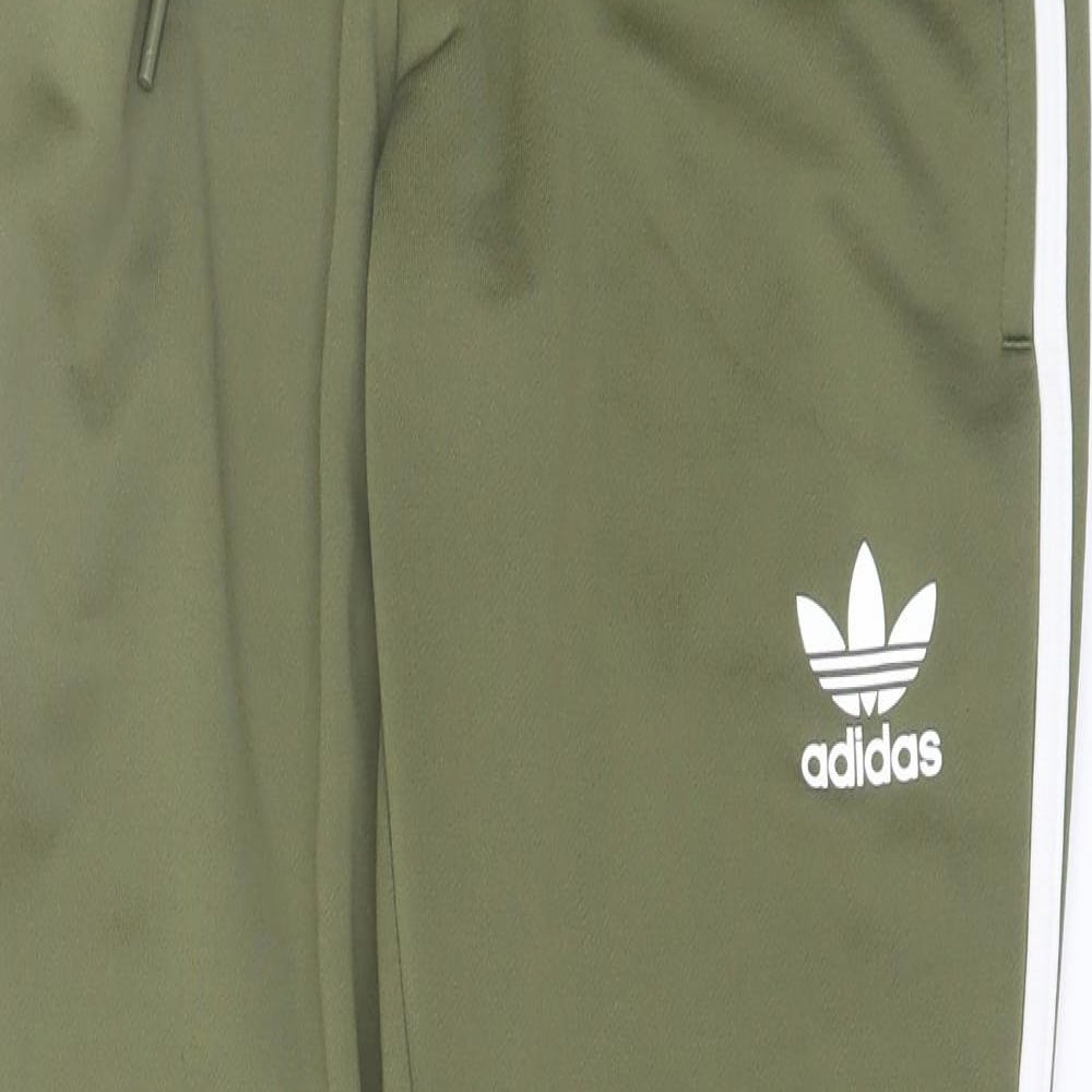 adidas Womens Green  Polyester Sweatpants Trousers Size 14 L30 in Regular