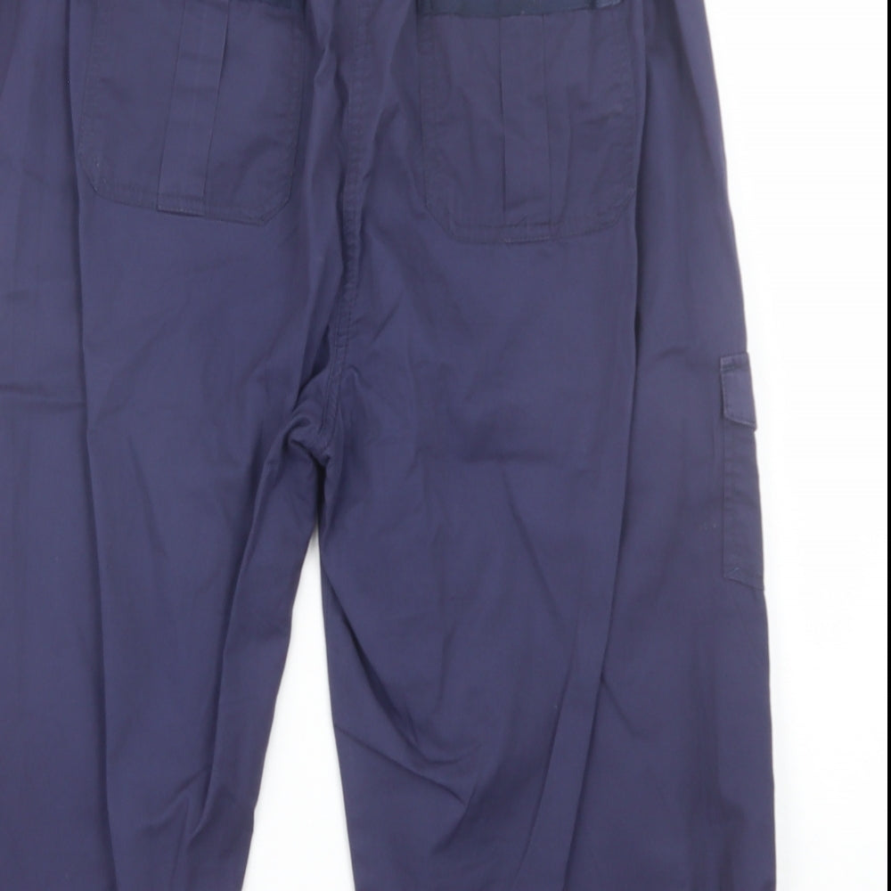 Cotton Traders Womens Blue  Cotton Cargo Shorts Size 14 L15 in Regular