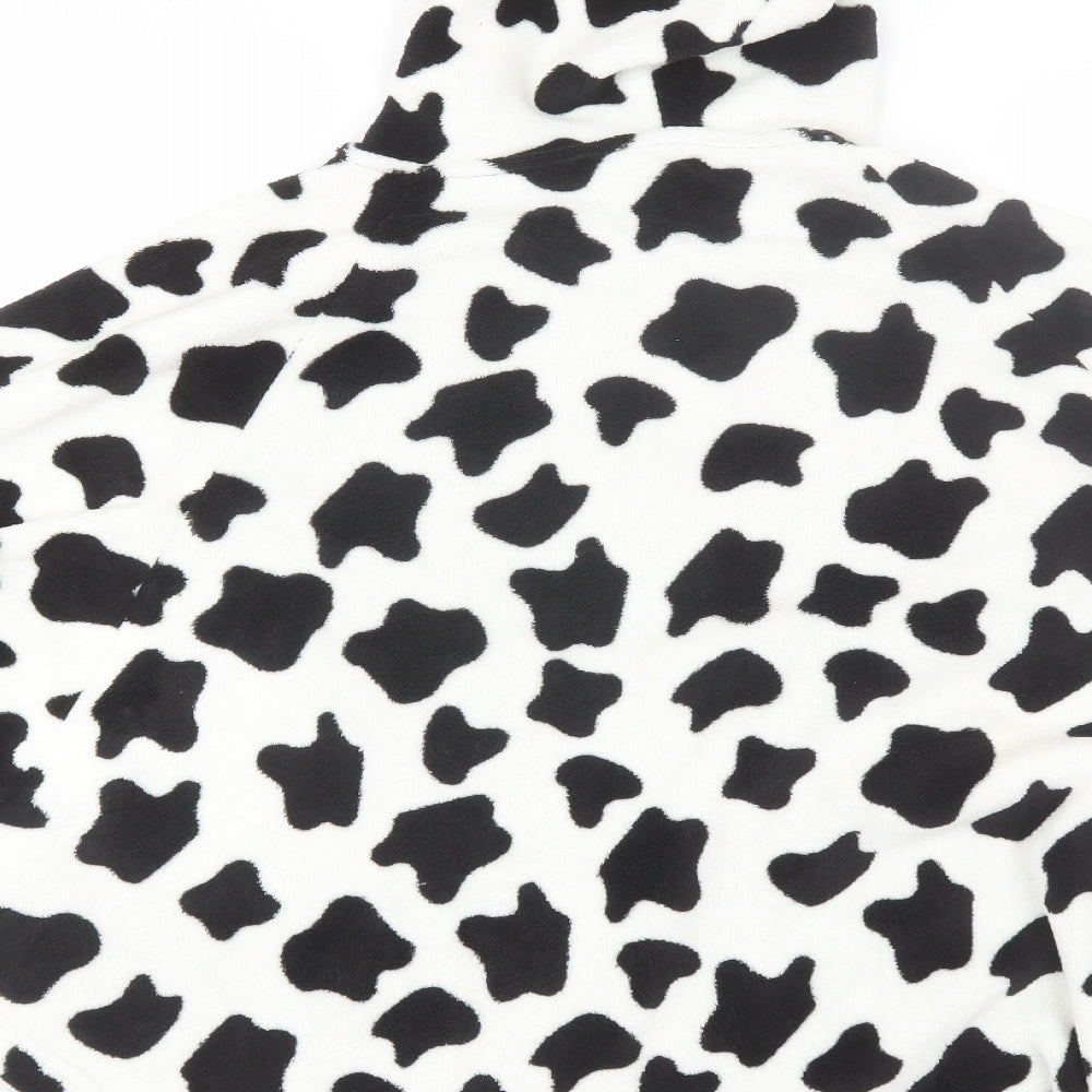 Tendresse Womens Black Animal Print Polyester  Robe One Size