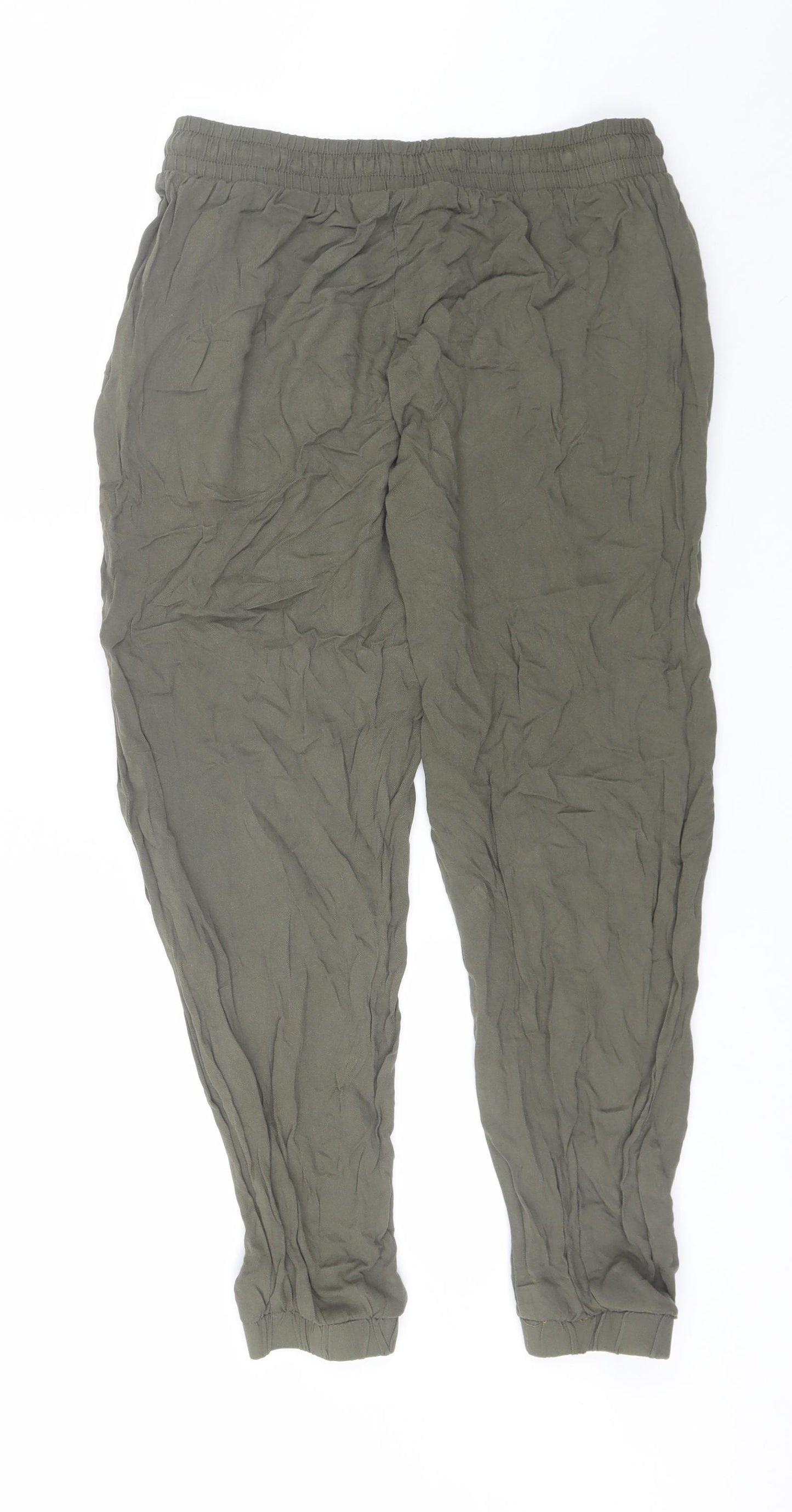 New Look Womens Green  Viscose Trousers  Size 12 L27 in Regular