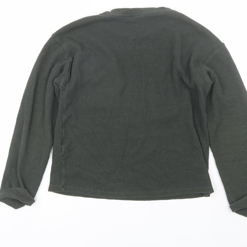 Zara Boys Green Round Neck  Polyester Pullover Jumper Size 13-14 Years