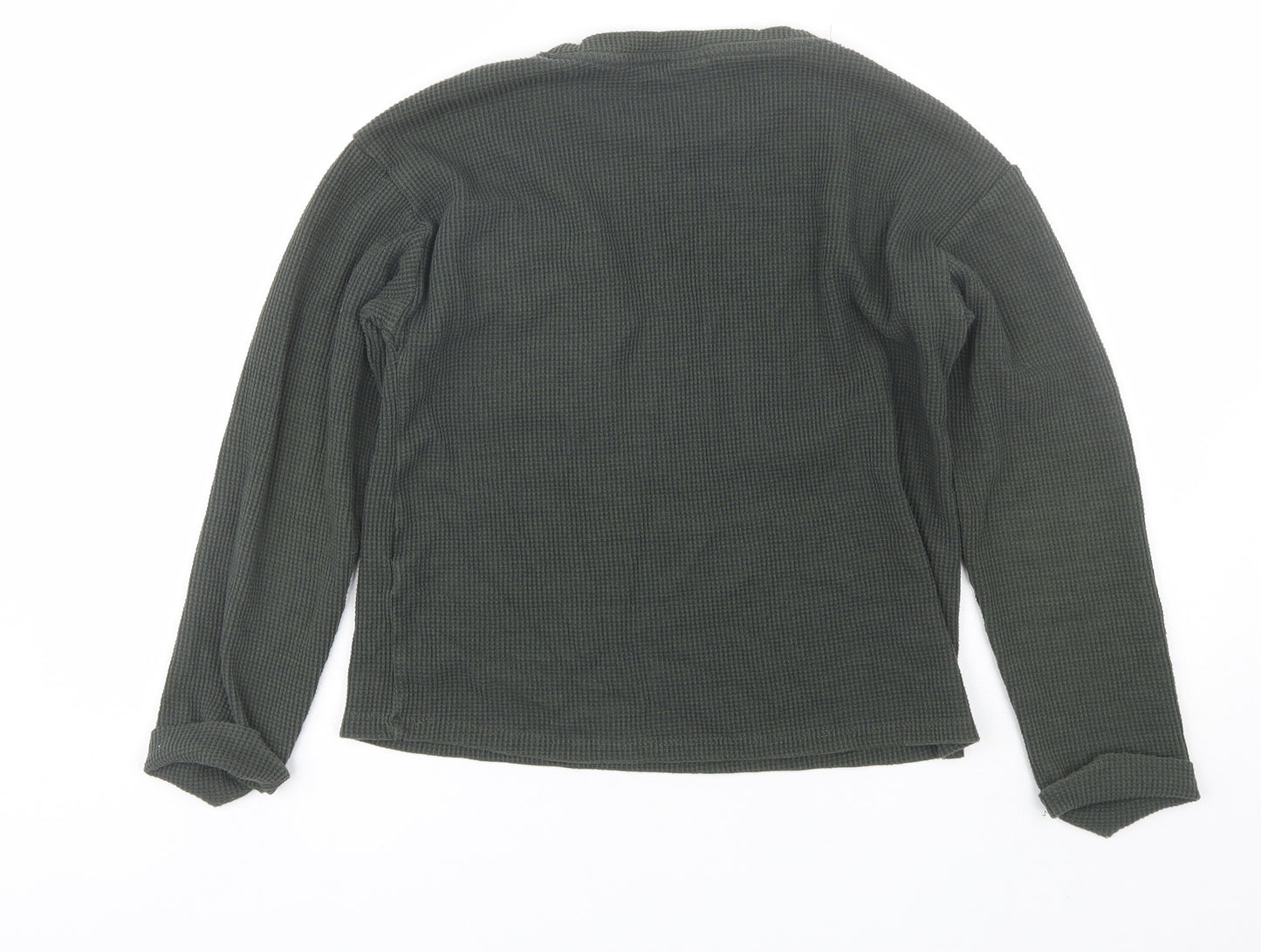 Zara Boys Green Round Neck  Polyester Pullover Jumper Size 13-14 Years