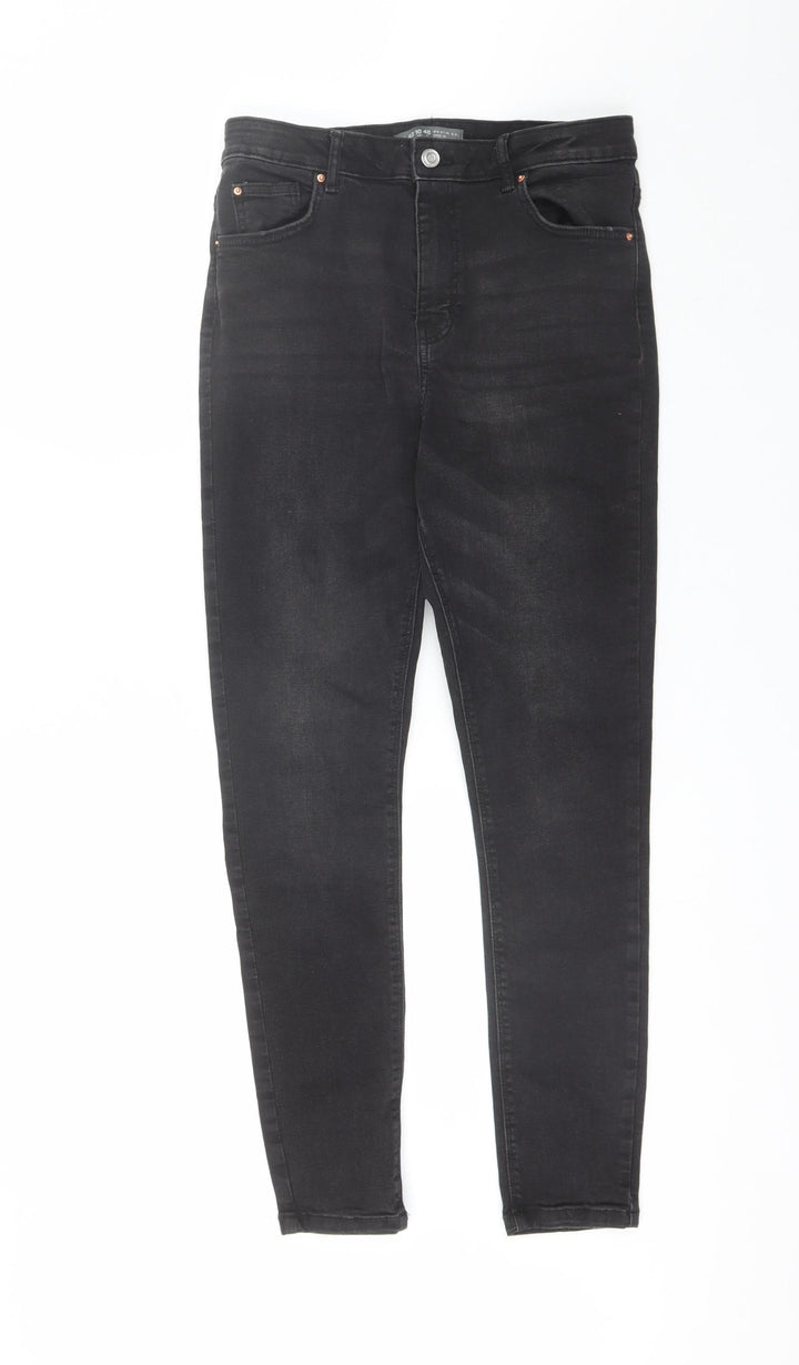 Denim Co Womens Black  Cotton Skinny Jeans Size 14 L28 in Regular
