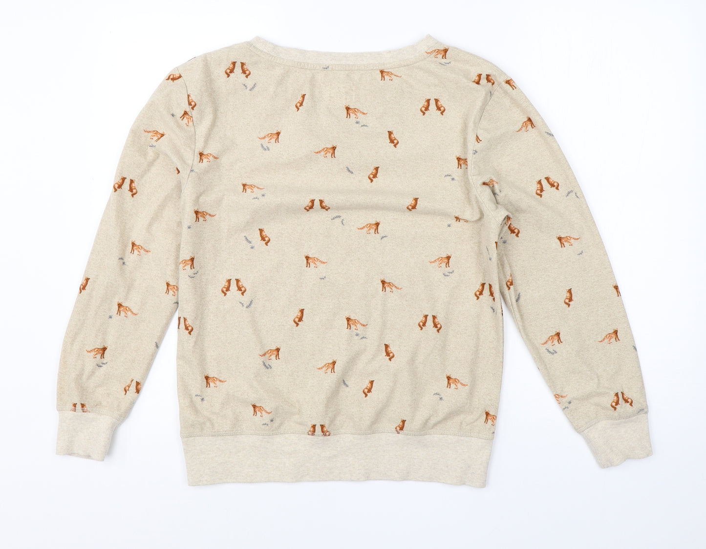 NEXT Womens Beige  Polyester Pullover Sweatshirt Size M  Pullover - Fox