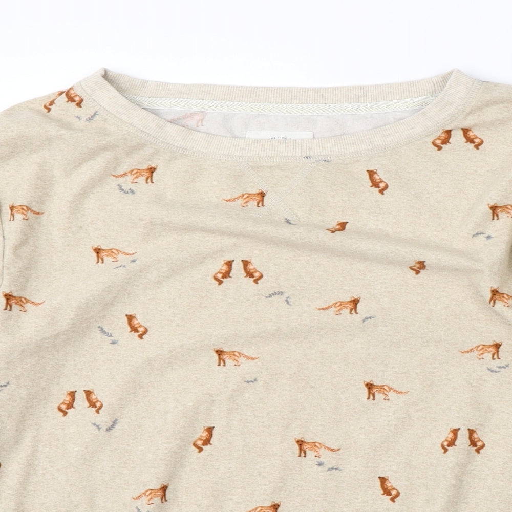 NEXT Womens Beige  Polyester Pullover Sweatshirt Size M  Pullover - Fox